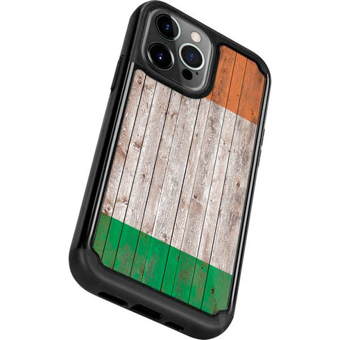Ireland Flag Dark Wood iPhone 13 Pro Cargo Case
